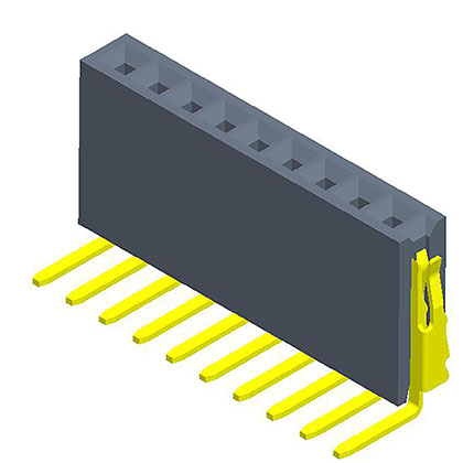 1.27mmFemale Header  single Row  90°